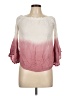 Love Notes 100% Rayon Pink 3/4 Sleeve Blouse Size L - photo 1