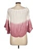 Love Notes 100% Rayon Pink 3/4 Sleeve Blouse Size L - photo 2