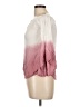 Love Notes 100% Rayon Pink 3/4 Sleeve Blouse Size L - photo 5