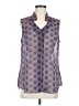 CAbi 100% Polyester Blue Sleeveless Blouse Size M - photo 1
