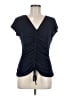 Max Studio Blue Short Sleeve Top Size M - photo 1