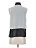 Patterson J. Kincaid 100% Polyester Color Block Silver Sleeveless Blouse Size S - photo 2