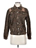L & B 100% Cotton Animal Print Brown Jacket Size S - photo 1
