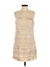 Ann Taylor LOFT 100% Polyester White Tan Cocktail Dress Size 0 - photo 1