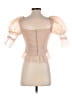 LPA 100% Polyester Tan Short Sleeve Blouse Size S - photo 2