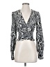 Saunders Collective Silver Long Sleeve Blouse Size 2 - photo 1