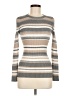 Hooked Up by IOT Stripes Gray Turtleneck Sweater Size M - photo 1
