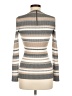 Hooked Up by IOT Stripes Gray Turtleneck Sweater Size M - photo 2