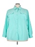 Notations 100% Polyester Solid Teal 3/4 Sleeve Blouse Size 3X - photo 1