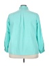 Notations 100% Polyester Solid Teal 3/4 Sleeve Blouse Size 3X - photo 2