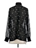 CAbi 100% Polyester Polka Dots Black Long Sleeve Blouse Size XS - photo 2