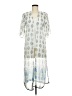 Charlotte Russe 100% Polyester Silver White Kimono Size M - photo 1