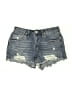 Almost Famous Stars Blue Denim Shorts Size 5 - photo 1