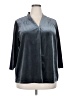 Lands' End Gray 3/4 Sleeve Blouse Size 2X - photo 1