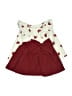 Unbranded 100% Polyester Hearts Burgundy Dress Size 6-9 mo - photo 1