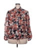 Ruby Rd. Floral Orange Long Sleeve Blouse Size 18w - photo 1
