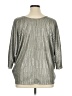Kim & Cami Metallic Silver 3/4 Sleeve Top Size 1X - photo 2