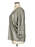 Kim & Cami Metallic Silver 3/4 Sleeve Top Size 1X - photo 5