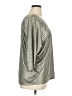 Kim & Cami Metallic Silver 3/4 Sleeve Top Size 1X - photo 4