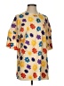 Shein Floral Gold Short Sleeve Turtleneck Size 4 - photo 1