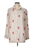 Chico's 100% Rayon Hearts Ivory 3/4 Sleeve Button-Down Shirt Size Lg (2) - photo 1