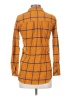 Madewell Plaid Orange Long Sleeve Button-Down Shirt Size XXS - photo 2