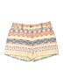Nell Print Yellow Shorts Size 0 - photo 1