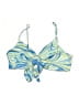 Ginger G. Print Blue Swimsuit Top Size S - photo 2