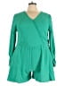 Haptics 100% Polyester Solid Green Teal Romper Size 3X - photo 1