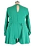Haptics 100% Polyester Solid Green Teal Romper Size 3X - photo 2