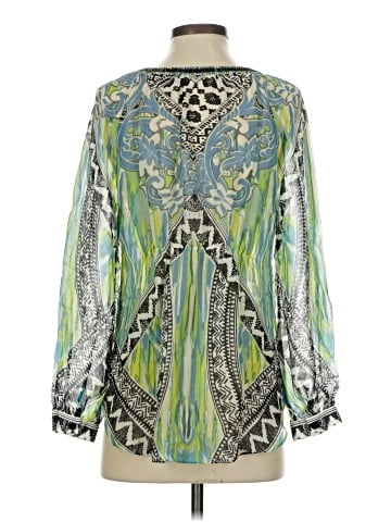 Hale Bob Long Sleeve Silk Top (view 2)
