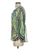 Hale Bob 100% Silk Multi Color Blue Long Sleeve Silk Top Size XS - photo 5