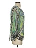 Hale Bob 100% Silk Multi Color Blue Long Sleeve Silk Top Size XS - photo 4