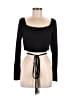 Louna Black Long Sleeve Top Size L - photo 1