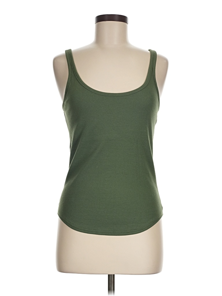 Pre-owned Jcrew Tank Top Green Strapless Neckline Tops