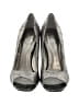 BCBGeneration 100% Leather Metallic Silver Heels Size 9 1/2 - photo 2