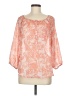 Ann Taylor LOFT 100% Polyester Orange 3/4 Sleeve Blouse Size M - photo 1