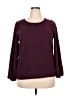 Petite Assembly 100% Polyester Burgundy Long Sleeve Blouse Size 2X (petite) - photo 1