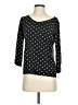 Talbots Polka Dots Black 3/4 Sleeve Top Size S - photo 1