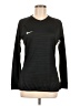 Nike 100% Polyester Black Long Sleeve T-Shirt Size M - photo 1