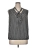 Max Studio Polka Dots Black Sleeveless Button-Down Shirt Size XL - photo 1