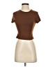 Shein Brown Short Sleeve Turtleneck Size 2 - photo 1