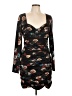 Slate & Willow Print Black Cocktail Dress Size 10 - photo 1