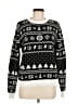 Assorted Brands Print Black Pullover Sweater Size M - photo 1
