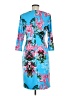 David Meister Paisley Blue Casual Dress Size 6 - photo 2