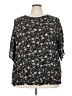 Maurices 100% Rayon Black Short Sleeve Blouse Size 24 (3) - photo 1