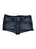 City Streets Stars Blue Denim Shorts Size 15 - photo 1