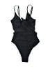showpo 100% Polyester Black Bodysuit Size 6 - photo 2