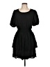 Unbranded 100% Rayon Solid Black Casual Dress Size L (estimated) - photo 1
