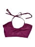 Shein Solid Burgundy Swimsuit Top Size 4 - photo 2